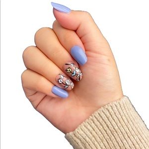 Floral Press On Nails